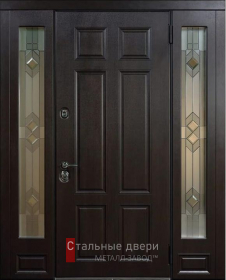 Входная дверь с боковым витражом №1
